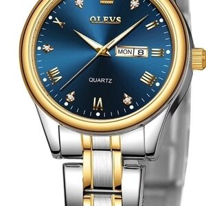 Women's Gold and Blue Watch
